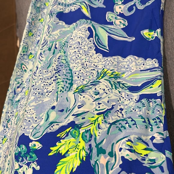 NWOT LILLY PULITZER Bal Harbour Palazzo Pull-on Pants Blue Current Sea Siren - Picture 10 of 11